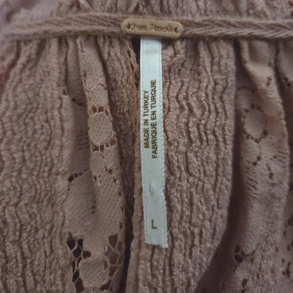 Free People Pink Stacey Convertible Lace Crop Top‎ NWT